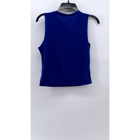 UNBRANDED Women's Dot Graphic Crewneck Sleeveless Cut-Off Top SZ XS - Picture 2 of 8